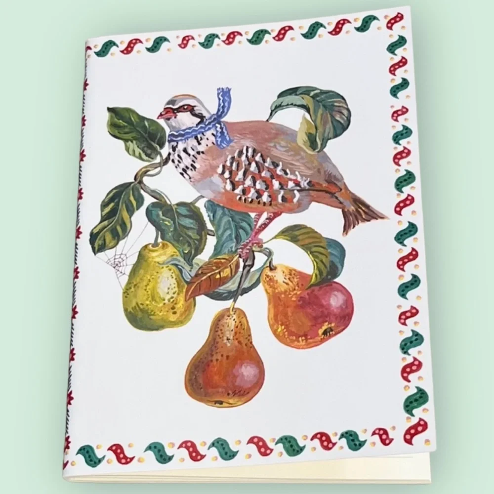 Anthropologie Notebook Journal, Partridge in a Pear Tree, Chinoiserie Gift